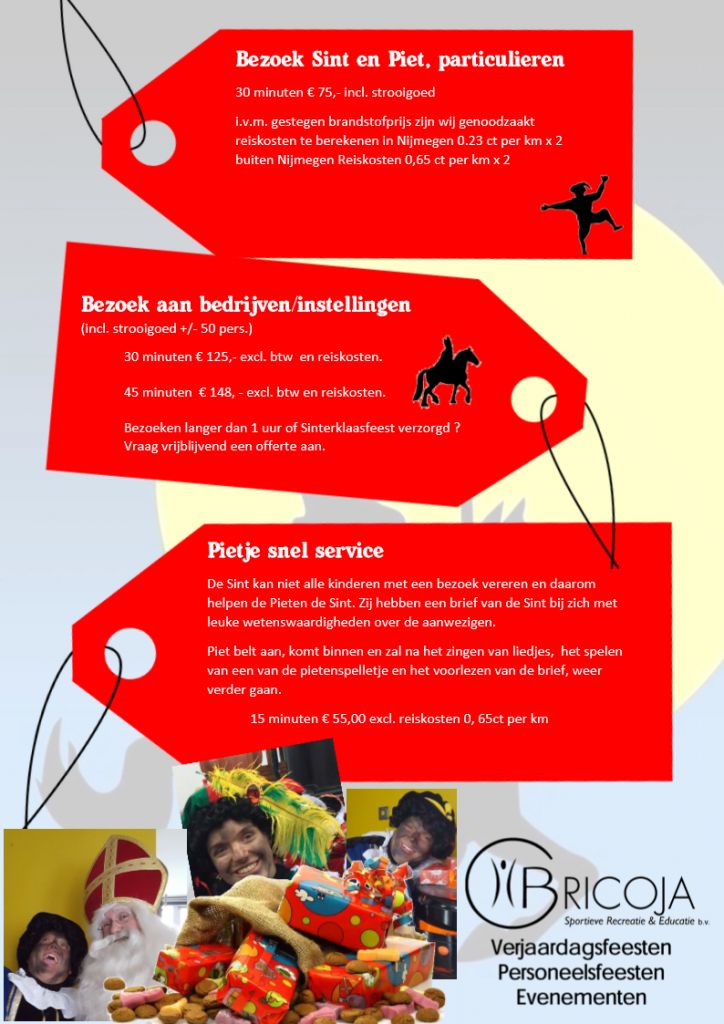 PRIJZEN AGENDA VAN SINTERKLAAS